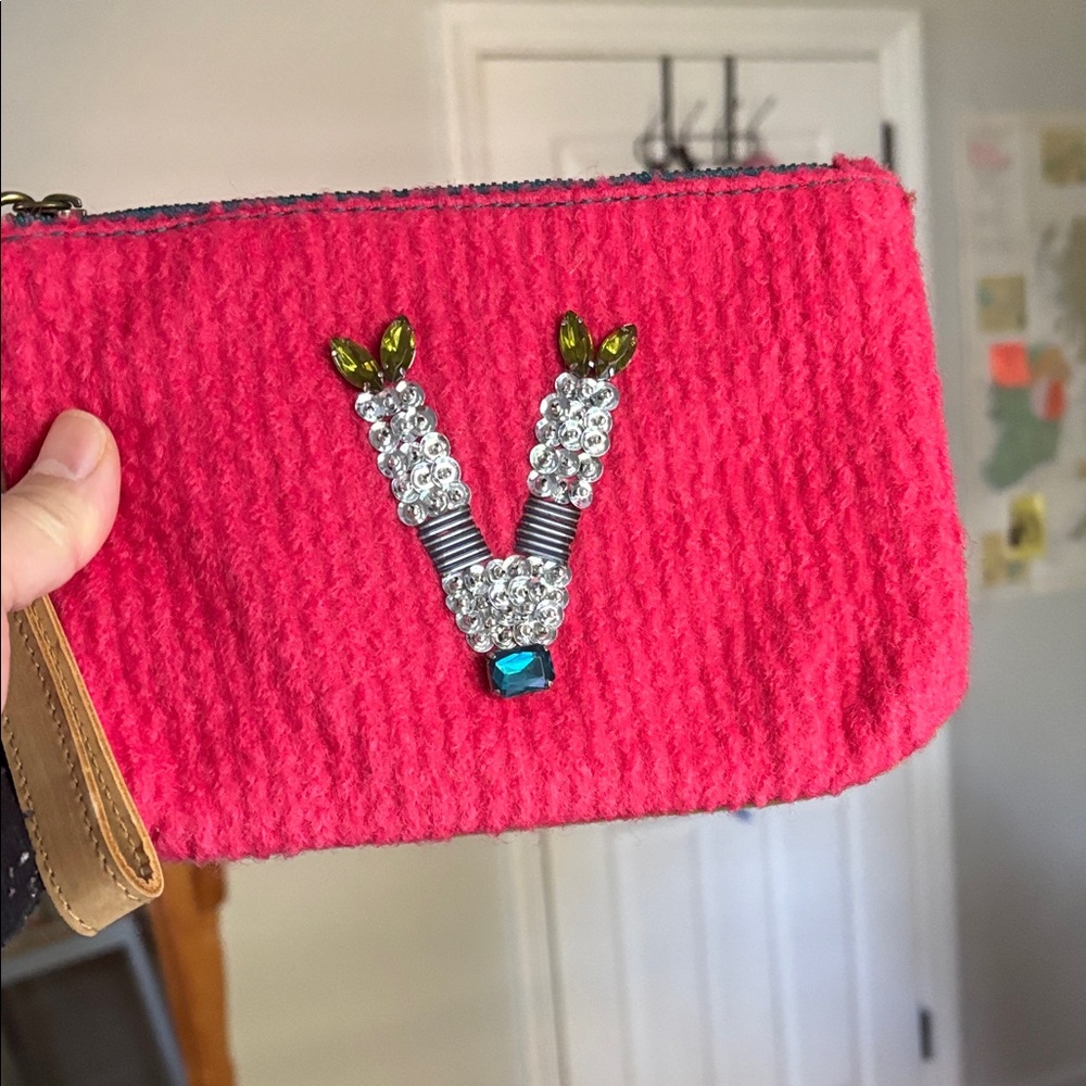 Anthropologie Ms. Albright Specialty Pink Clutch with Embellished Design